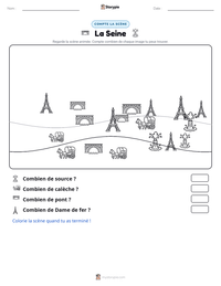 Aperçu de la feuille de travail imprimable La Seine