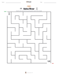 Seine River printable worksheet preview