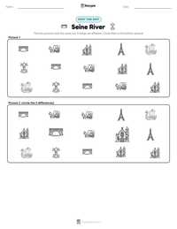 Seine River printable worksheet preview