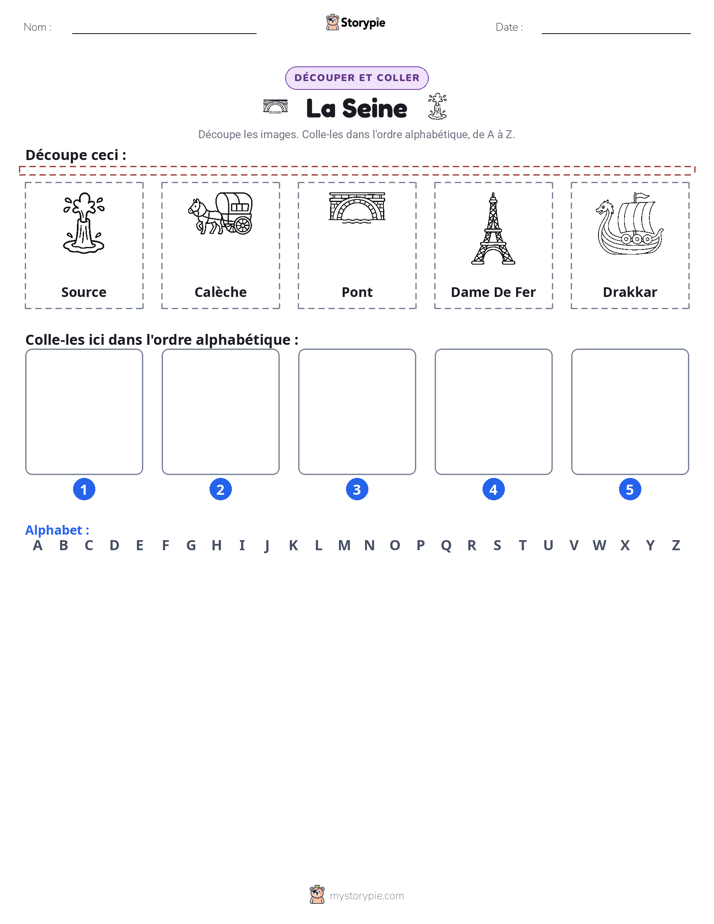Découper & Coller l'Alphabet
