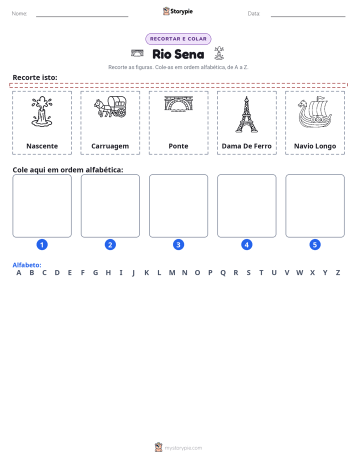 Recortar & Colar Alfabeto