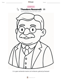 Theodore Roosevelt afdrukbare werkblad voorbeeld