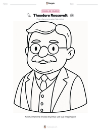 Prévia da folha de atividades imprimível Theodore Roosevelt