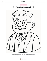 Theodore Roosevelt yazdırılabilir çalışma sayfası önizlemesi