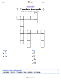 Theodore Roosevelt printable worksheet preview
