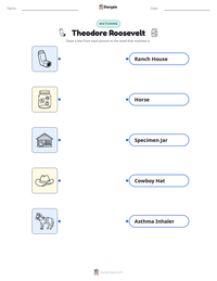 Theodore Roosevelt printable worksheet for kids