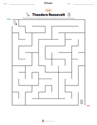 Theodore Roosevelt printable worksheet preview