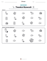 Theodore Roosevelt printable worksheet preview
