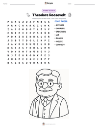 Theodore Roosevelt printable worksheet preview
