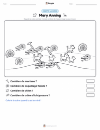 Aperçu de la feuille de travail imprimable Mary Anning