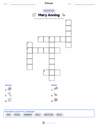 Mary Anning printable worksheet preview