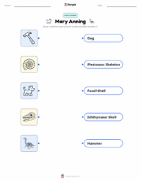 Mary Anning printable worksheet preview