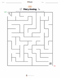 Mary Anning printable worksheet preview