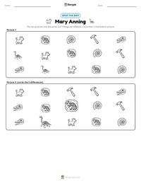 Mary Anning printable worksheet preview