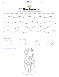 Aperçu de la feuille de travail imprimable Mary Anning