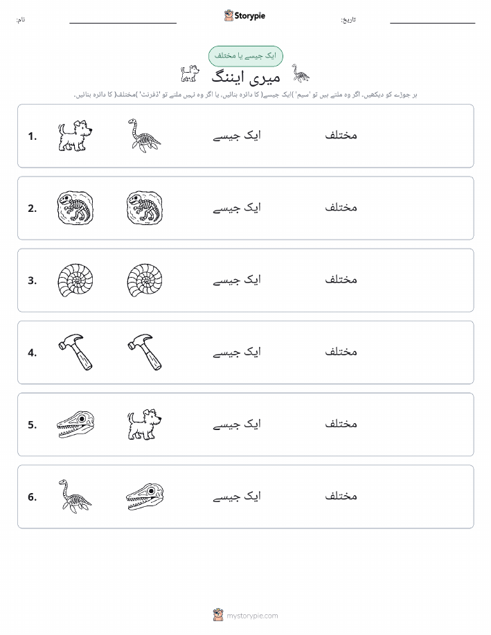 ایک جیسا یا مختلف