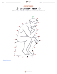 De Denker afdrukbare werkblad voorbeeld