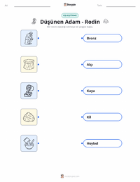 Düşünen Adam çocuklar için yazdırılabilir çalışma sayfası