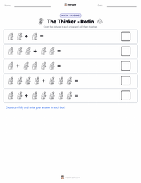 The Thinker - Rodin printable worksheet preview