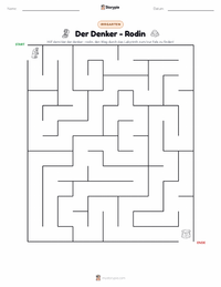 Der Denker druckbare Arbeitsblatt Vorschau