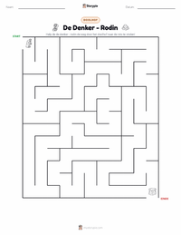 De Denker afdrukbare werkblad voorbeeld