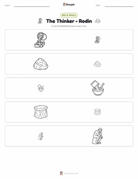 The Thinker - Rodin printable worksheet preview