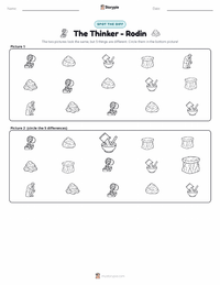 The Thinker - Rodin printable worksheet preview
