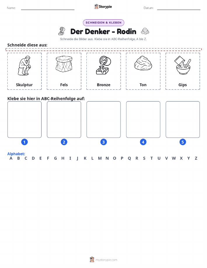 Schneiden & Einfügen Alphabet