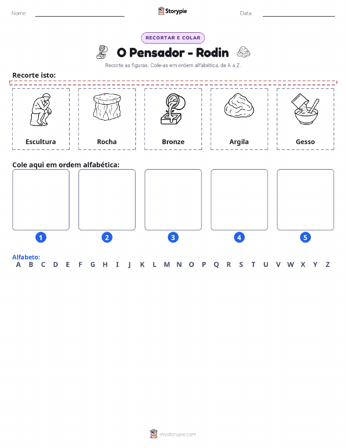 Recortar & Colar Alfabeto