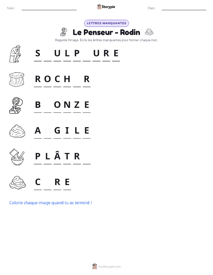 Lettres manquantes