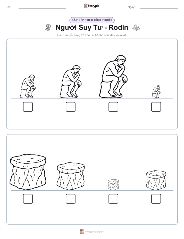 Thứ Tự Kích Thước