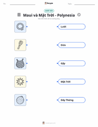 Tài liệu in sẵn Maui và Mặt Trời - Thần thoại Polynesia cho trẻ em