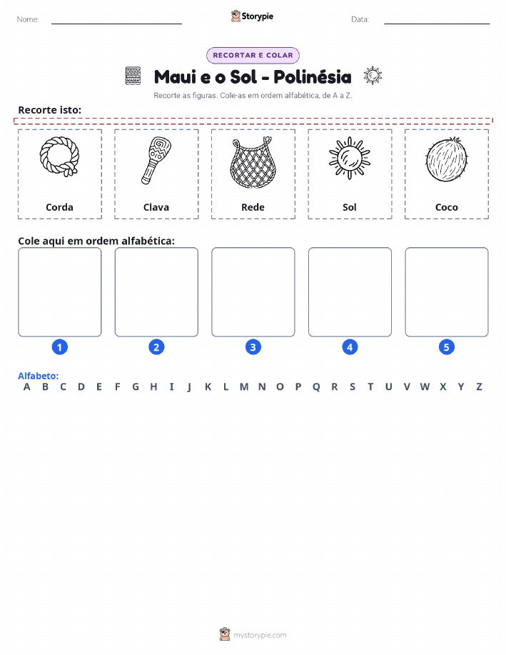 Recortar & Colar Alfabeto