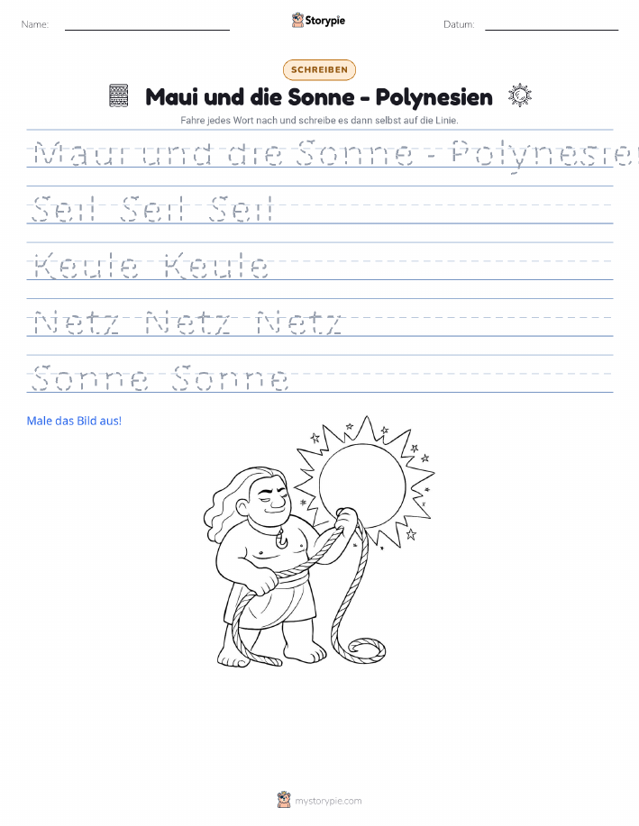 Schreibübung