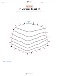 Jurassic Coast printable worksheet preview
