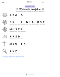 Podgląd drukowalnego arkusza ćwiczeń Wybrzeże Jurajskie