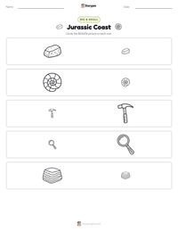Jurassic Coast printable worksheet preview