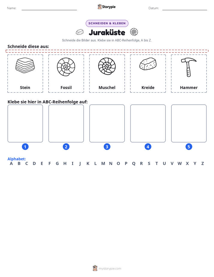 Schneiden & Einfügen Alphabet