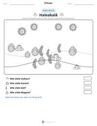 Haleakalā druckbare Arbeitsblatt Vorschau