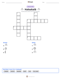 Haleakalā printable worksheet preview