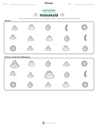 Haleakalā printable worksheet preview