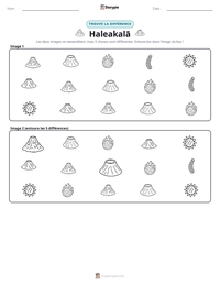 Aperçu de la feuille de travail imprimable Haleakalā