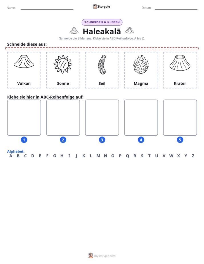 Schneiden & Einfügen Alphabet