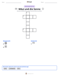 Māui und die Sonne druckbare Arbeitsblatt Vorschau