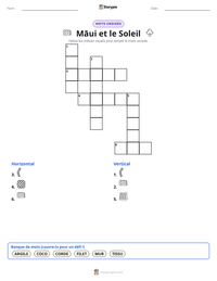 Aperçu de la feuille de travail imprimable Māui et le Soleil