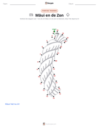 Māui en de Zon afdrukbare werkblad voorbeeld