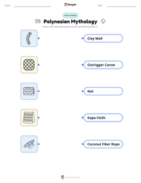 Polynesian Mythology printable worksheet preview