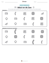 Māui en de Zon afdrukbare werkblad voorbeeld