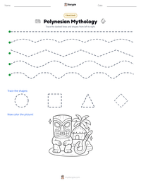 Polynesian Mythology printable worksheet preview