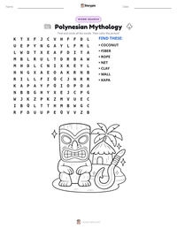 Polynesian Mythology printable worksheet preview